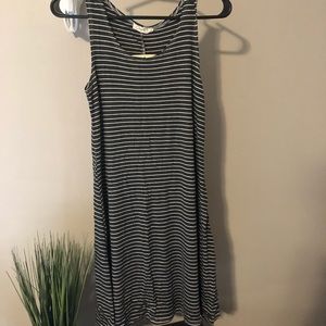 Grey striped summer dress